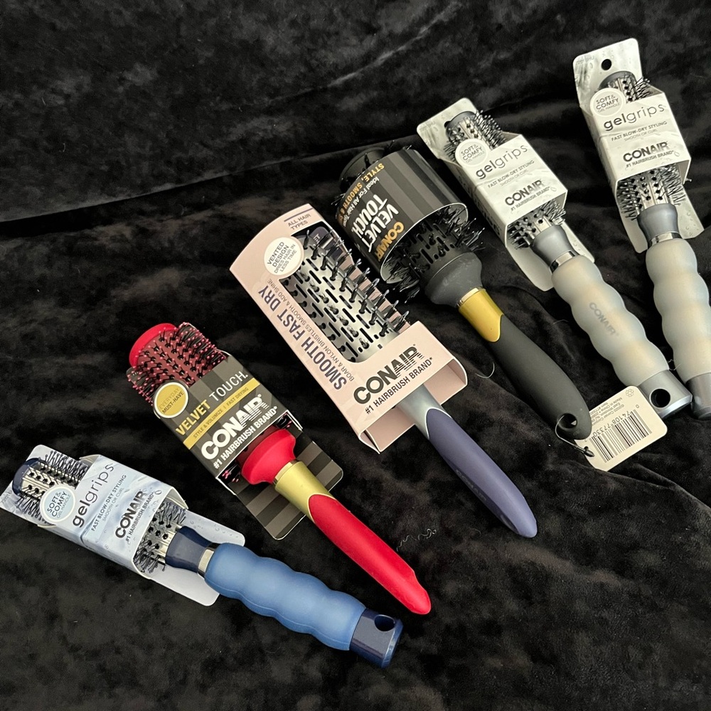 Conair Hair Brush Set - Black, Red, Blue